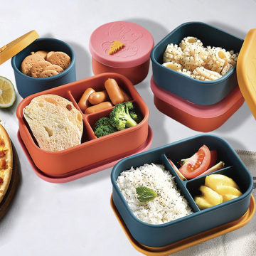 Portable Food Grade Silicone Bento Lunch Box for Children - Online Hot Sale