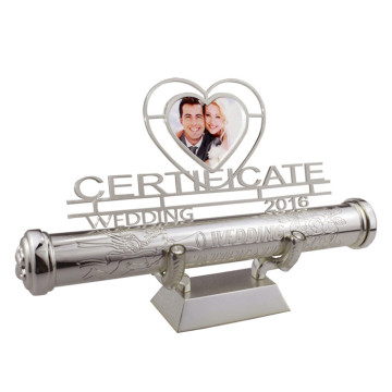 metal wedding certificate holder in hot sale