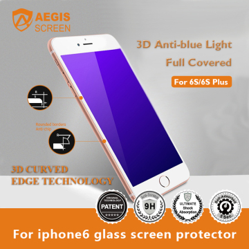 for iPhone 6s 9H anti-blue light glass protector, anti uv tempered glass screen protector
