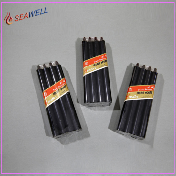 Paraffin wax stick black pillar candle