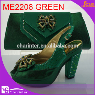 shoes and matching handbag/party shoes and matching bags/italian matching shoes and bags ME2208 green