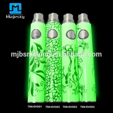 Unique Design and Glow in the Dark Places TSN-EVOD Battery Cheap Electronic Cigarette Battery