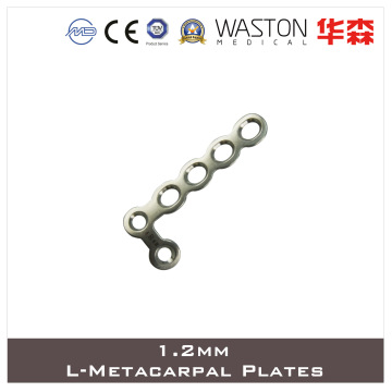 1.2mm Titanium Mini L- Metacarpal Plate