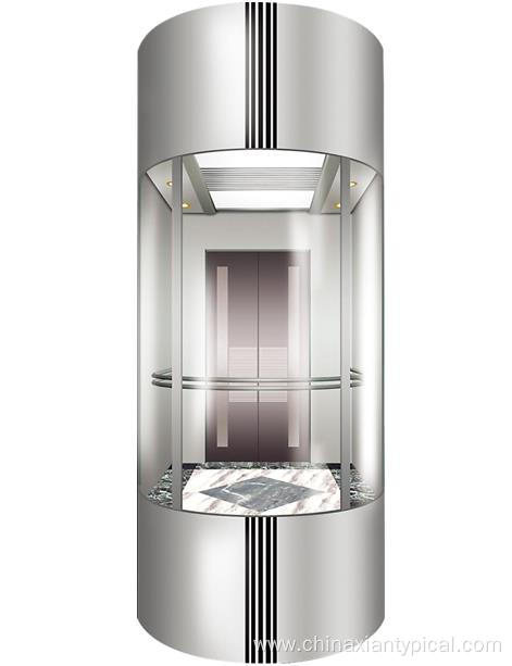 Glass Covered Panoramic Elevator for Office Building