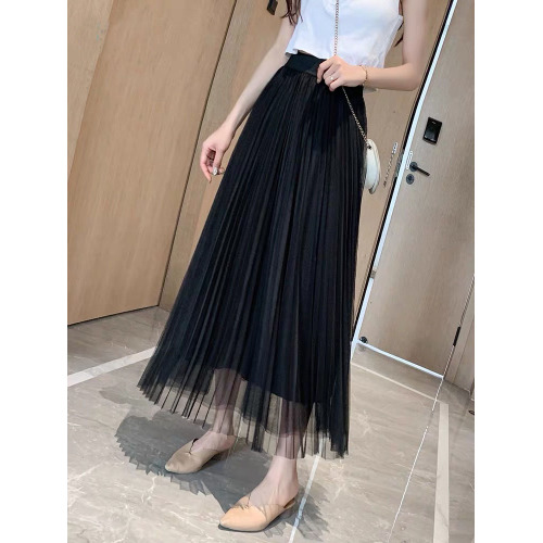Korean Fashion Lace Silk Gauze Loose Princess Skirt