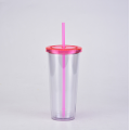 Drinking Cups Customized 24oz Tea Plastic Eco-friendly Drinking Double Wall Plastic Supplier