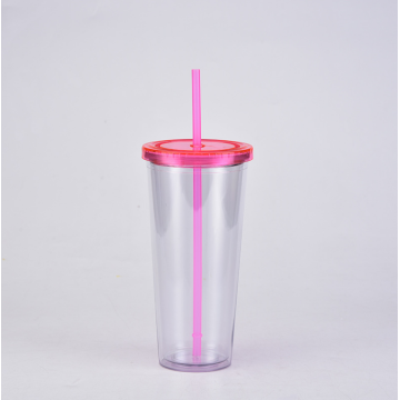 24oz Tea Plastic Eco-friendly Drinking Double Wall Plastic