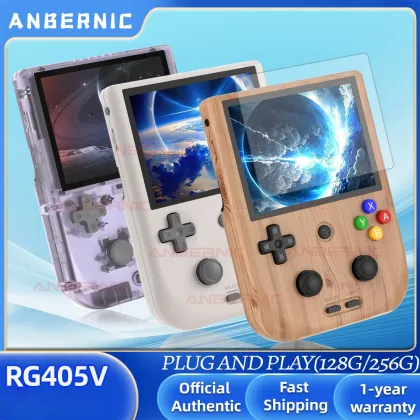 ANBERNIC RG405V 128G: 4 Inch IPS Touch Screen Android 12 Game Console with Unisoc Tiger T618