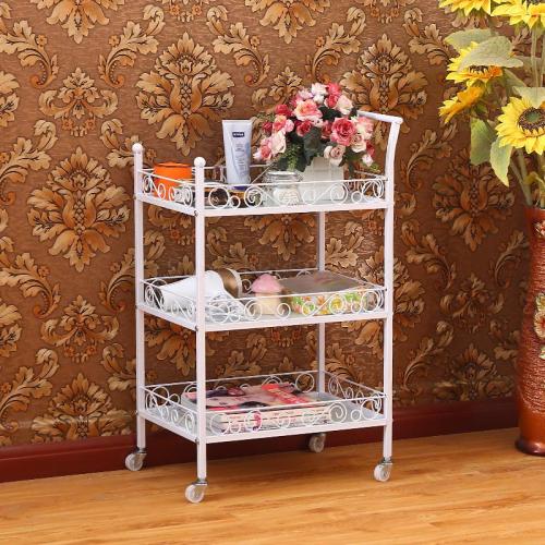 Beauty Salon Trolley Hair Iron Three-layer Beauty Salon Trolley Manicure Tattoo Tool Car Shelf