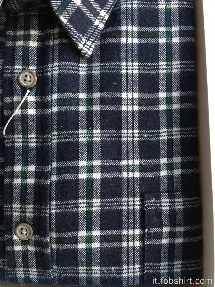 Camicia da lavoro in tessuto di flanella di alta classe