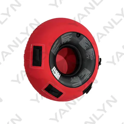 Inflatable Round Plastic Doughnut Sled for Winter Fun - Lands End 110cm