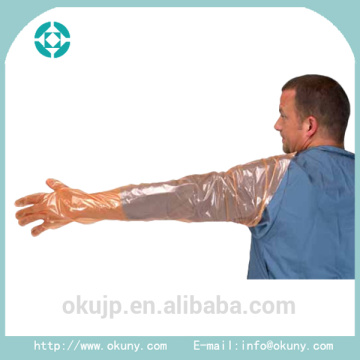 Animal use veterinary plastic long glove