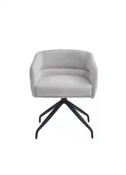 white swivel dining chair
