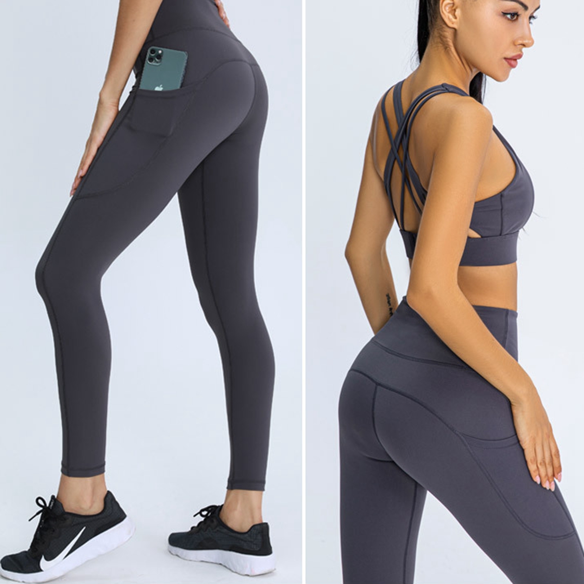gray yoga set 