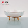 Vertical white table decor crystal glass fruit plate