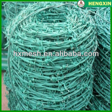 school wall reinforce barbed wire/ PVC Coated And Galvanized Barbed/barbed wire for prison