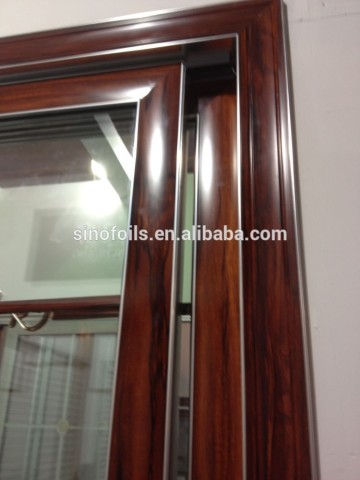 Wood grain transfer film for aluminium profile