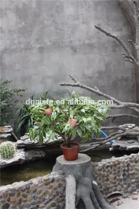 plastic pvc potted fruit tree bonsai orange tree bonsai for gardening