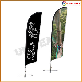 custom feather flag and custom wind feather beach flags