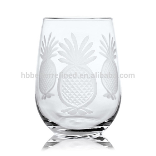 Etched Glass Goblet/Wine Glass