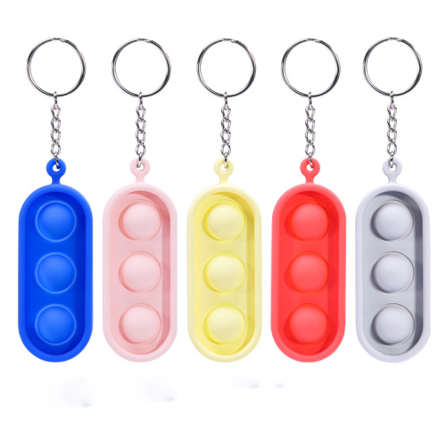 Fidget Keychain Toy Fidget Toys Push Pop It Bubble Keychain Toy Supplier
