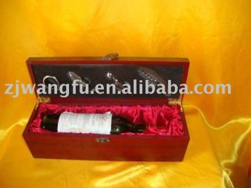 high quality matte painting wood wine bottle packaging