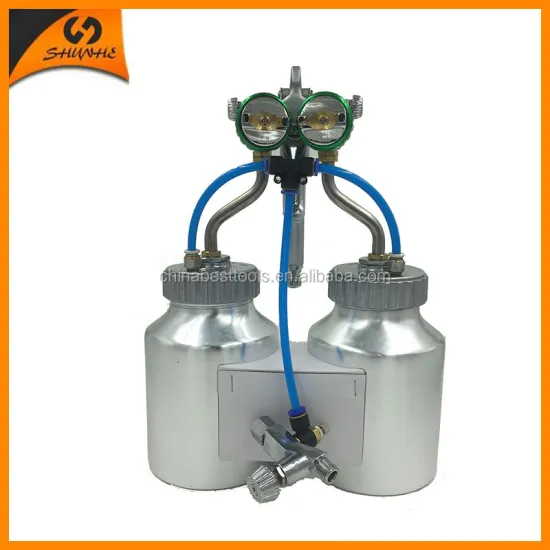 Dual Head Spray Gun with 1200 Nozzles for Airbrush and Paint Bottle