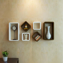 Wood MDF Rack Mount Wall Shelves Decorative