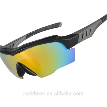 RockBros cycling outdoor sports racing glasses bicycle sunglass bike riding eyewear with exchangeable 3 lenses polarized UV400