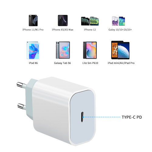 USB C Fast 18W Προσαρμογέας φορτιστή τοίχου 18W