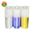 Velas personalizadas de cera LED pilar multicolor de natal