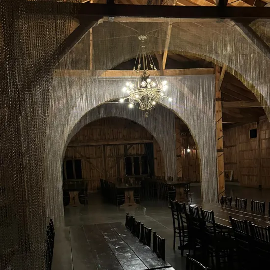 Custom Color Aluminum Double Hook Chain Link Curtain for Door, Window, and Ceiling Decoration