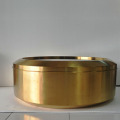 Cylindrical stainless steel short coffee table