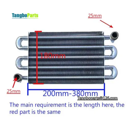 LPG and NG Gas Boilers & Water Heater Accessories: Copper Single-tube 230mm Heat Exchanger for Vaillant Vanward Gas Boiler Replacement