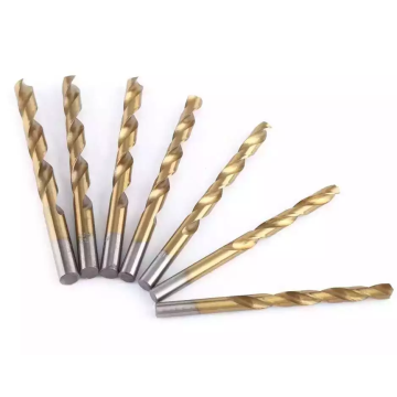 Top quality 19pcs 1-10mm Straight Shank HSS Twist Drill Bit Titanium-Coated Twist Drill Bit Set For Drilling Harder Metals