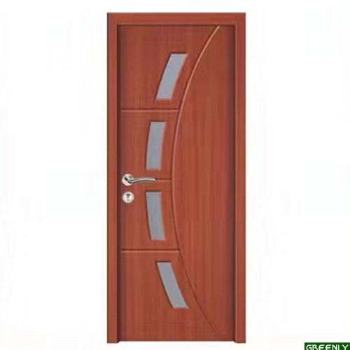 Oak Texture Wood Door With Glass
