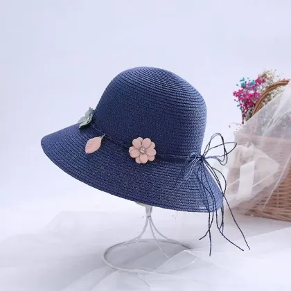 Women's Large Brim Straw Sun Hat for Summer Sun Protection