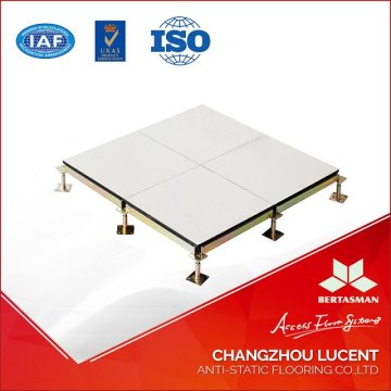 Ceramic raised access floor tiles for data center
