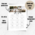 Impressão personalizada de calendário de parede de foto personalizada