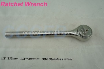 1/2"*235mm 3/4"*390mm Ratchet Wrench 304 Stainless Steel Non Magnetic Hand Tools