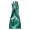 Green PVC mergulhado luvas jersey forro 18 &#39;&#39;