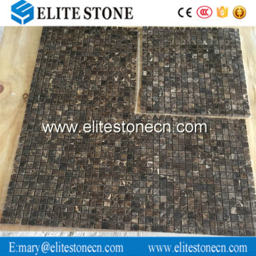 emperador dark polished marble mosaic in 12x12 sheet