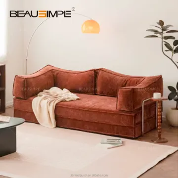 Customizable Orange Nordic Compression Sofa