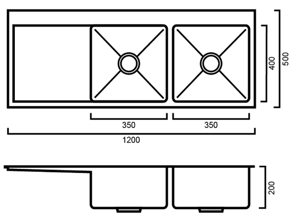 HDP12050R10 Line Drawing