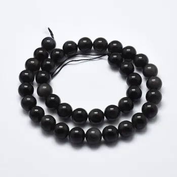 8mm Natural Ice Obsidian Round Beads Strand: Find Your Perfect Jewelry Component at Pandahall