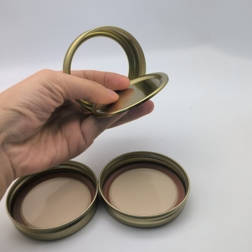 70 -mm -Metallschraubenkappe Gold Zinndeckel für Gläser