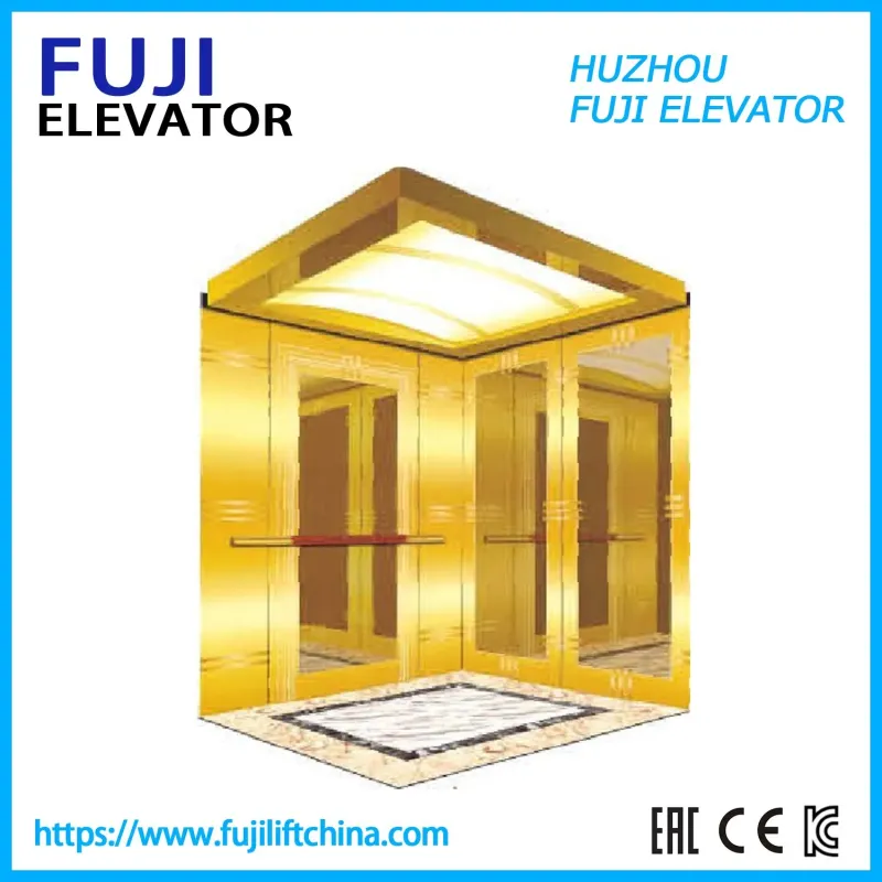 Golden Titanium Stainless Steel Elevator for Home Panoramic Villa