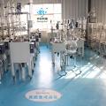 Chemical glass reactor with heating cooling jacket