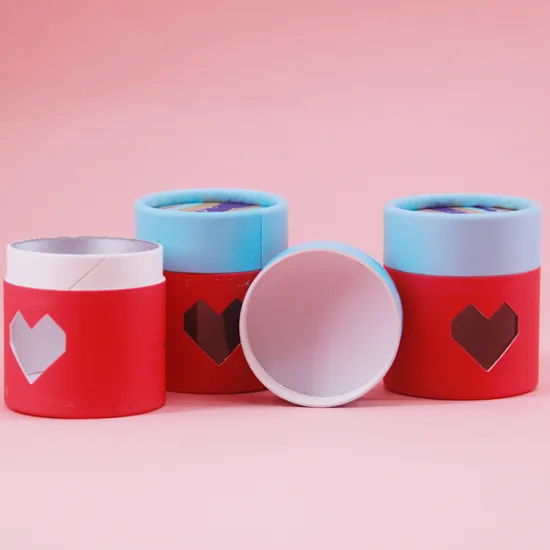 Paper tube packaging box with window