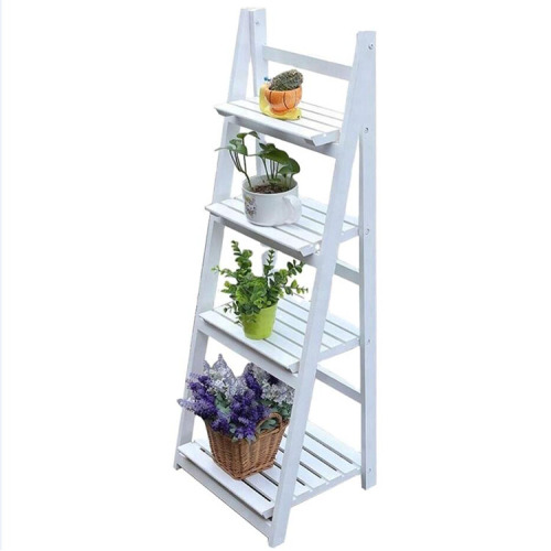 Wooden Flower Shelf Ladder Garden Balcony Outdoor Display